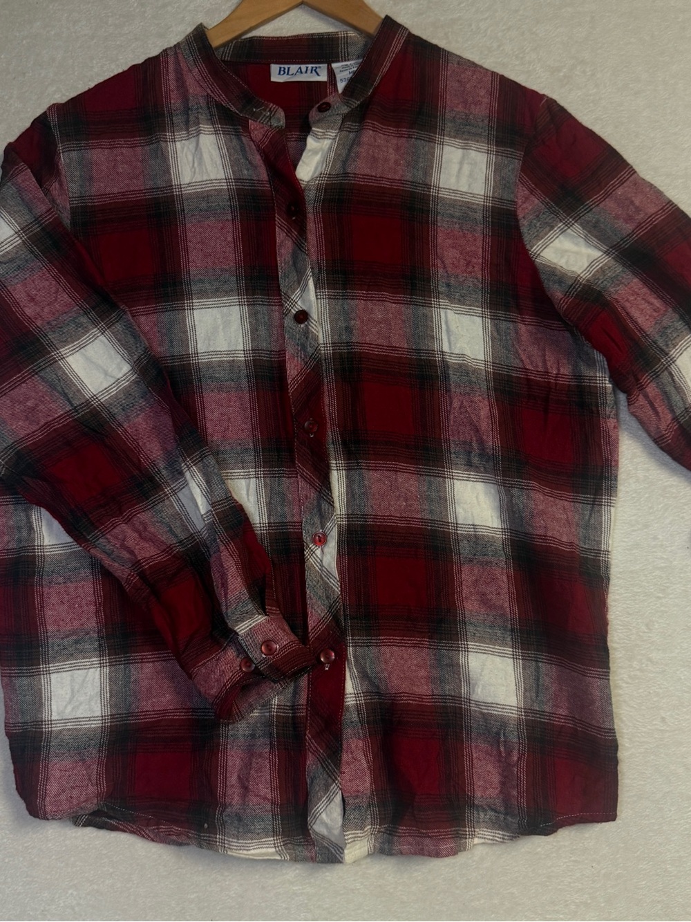 Blair Red and White Plaid Button-Down Shirt